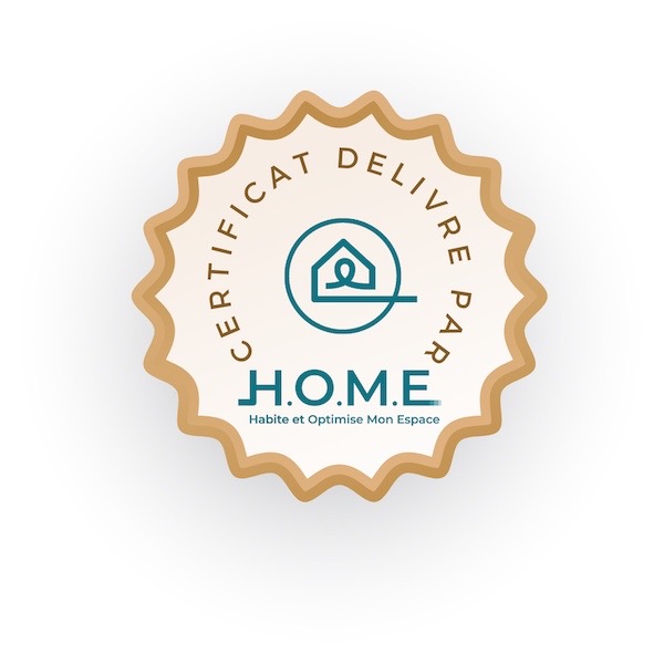 Visuel du certificat de formation en architecture d'intérieur délivré par l'École HOME