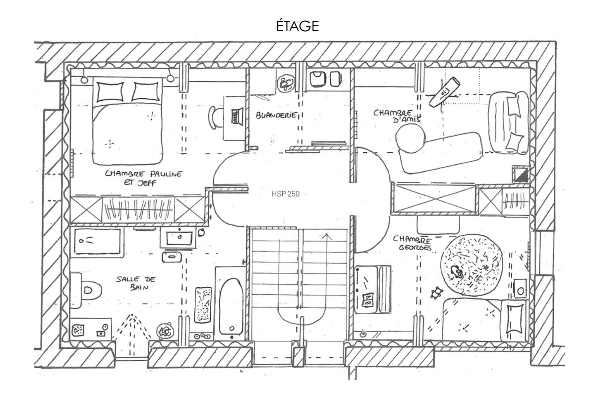 transformer-atelier-habitation-aps2-etage Plan APS 2 étage pour le projet de transformation d'un atelier en habitation