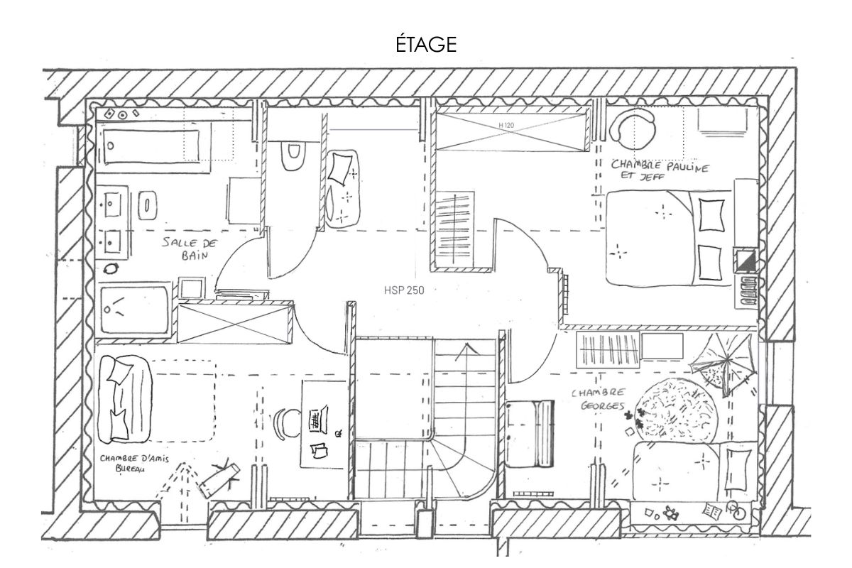 transformer-atelier-habitation-aps3-etage Plan APS 3 étage pour le projet de transformation d'un atelier en habitation