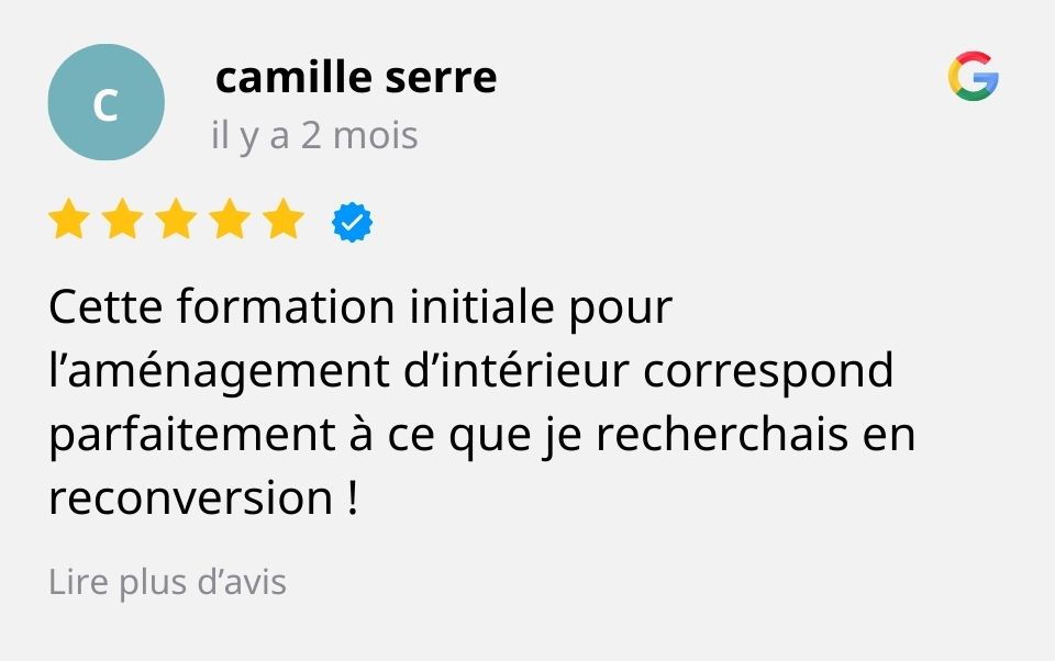 témoignage formation architecte d'interieur à distance camille