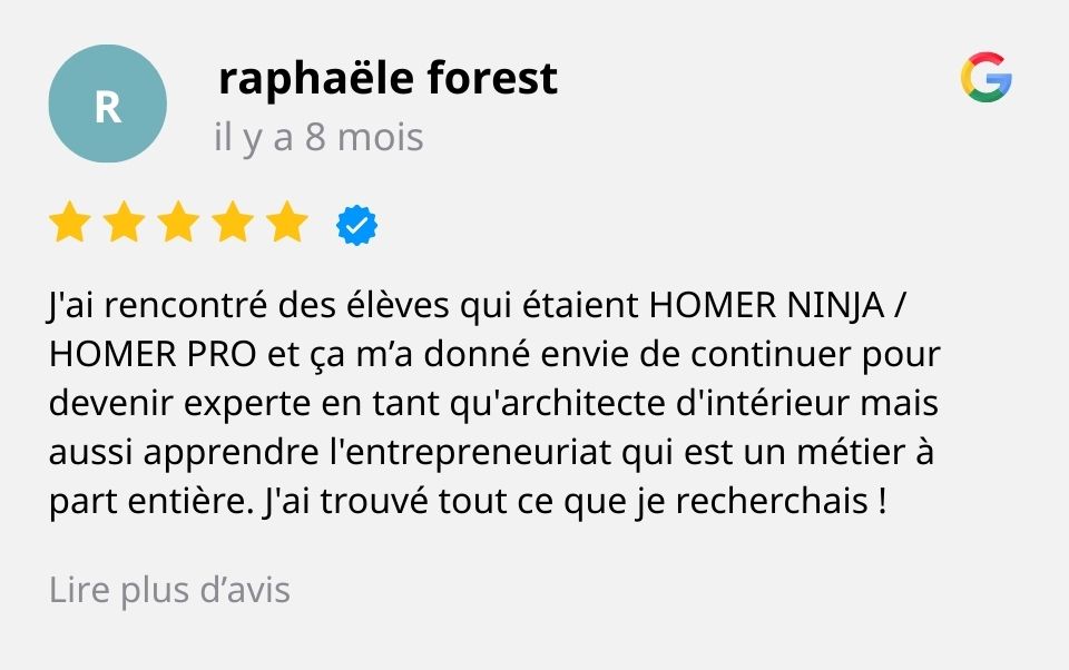 temoignage HOMER NINJA HOMER PRO raphaele