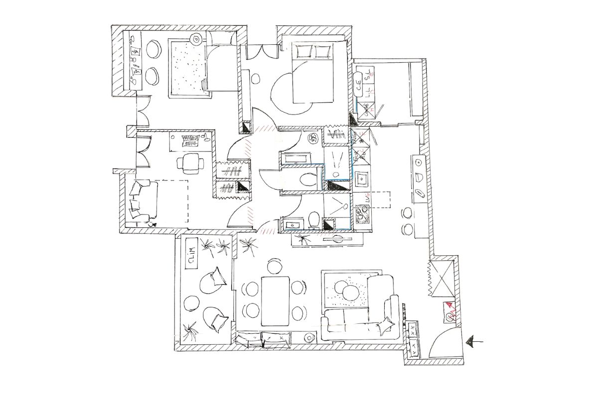 renovation T4 familial 90m2 aps3