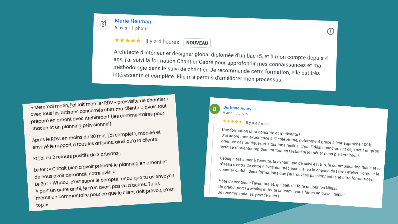 Témoignages écrits Chantier Cadré