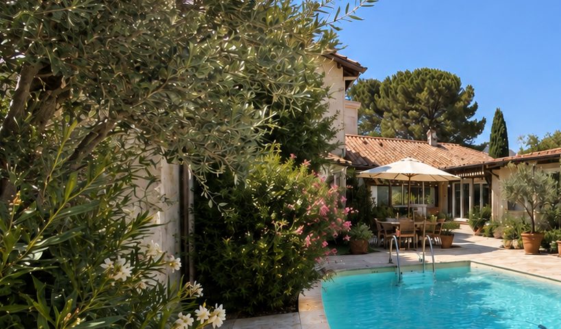 Rénovation d'une maison en _U_exterieur-piscine